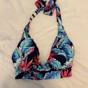 Tommy Bahama Striped and Tropical reversible bikini top